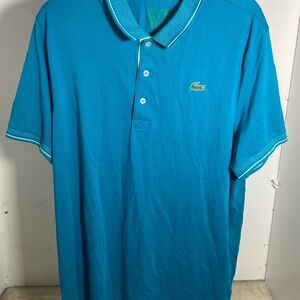 Lacoste Sport Ryder Cup 2018 Golf Polo Shirt XXL Turquoise Blue